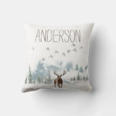 名前の付いた森林山地シカ クッション (裏面)