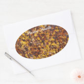 名前の付いた楕円形の写真シール – Leaf litter 楕円形シール (封筒)