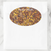 名前の付いた楕円形の写真シール – Leaf litter 楕円形シール (バッグ)