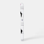 名前の付いた模様の、かわいいバブルガムの鳥 iPhone 16ケース (左側面)