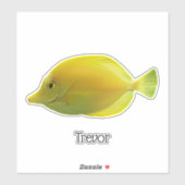 名前の付いた熱帯黄魚 シール (シート)