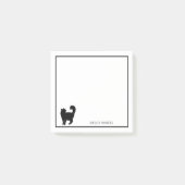 名前の付いた猫のシルエット ポストイット (正面)