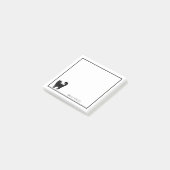 名前の付いた猫のシルエット ポストイット (アングル)