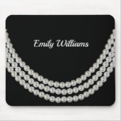 名前の付いた真珠の文字列 マウスパッド (正面)