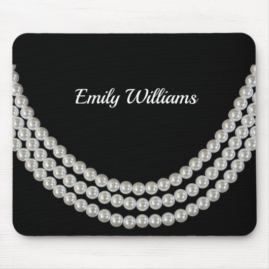 名前の付いた真珠の文字列 マウスパッド (正面)