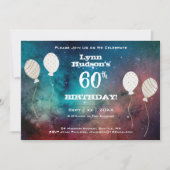 名前の付いた第60回バースデーパーティー 招待状 (正面)