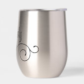 名前の付いた絶縁ワインタンブラー (左面)