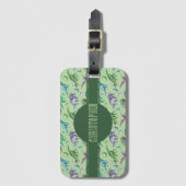 名前の付いた緑の轟音ジュラ紀の恐竜 ラゲッジタグ (正面縦)