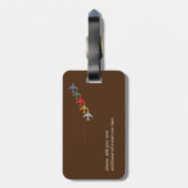 名前の付いた茶色パーソナライズされたの荷物タグ ラゲッジタグ (裏面縦)