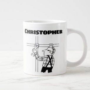名前の付いた足場のためのギフト ジャンボコーヒーマグカップ