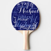 名前の付いた青い卓球ラケット 卓球ラケット (正面)