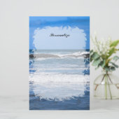 名前の付いた青い太平洋海 便箋 (スタンド正面)