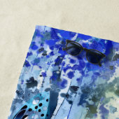 名前の付いた青い森 ビーチタオル (インサイチュ)