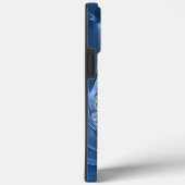 名前の付いた青とシックな抽象芸術フラクタルアート Case-Mate iPhoneケース (裏面 / 右)