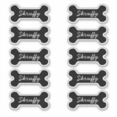 名前の付いた黒いボーン シール (正面)