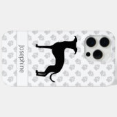 名前の付いた黒(または色)のIggyシルエット Case-Mate iPhoneケース (裏面 (横))