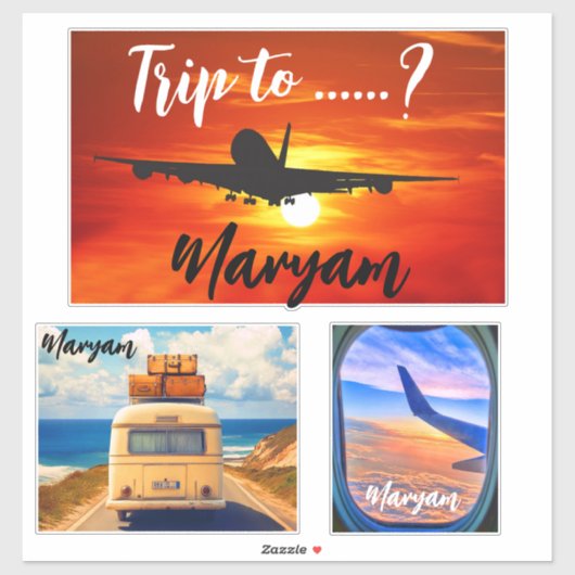 名前の付け…?!旅行用飛行機と車のスーツケース シール (シート)