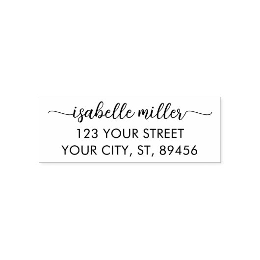 名前の作パーソナライズされた成エレガント差出人住所 セルフインキングスタンプ (デザイン)