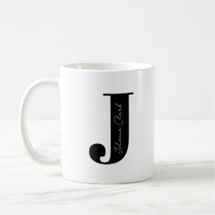 名前の個人用設定の先頭を文字J コーヒーマグカップ