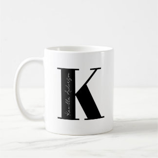 名前の個人用設定の先頭を文字K コーヒーマグカップ
