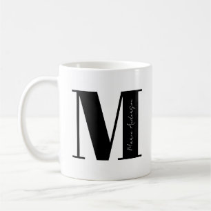 名前の個人用設定の先頭を文字M コーヒーマグカップ