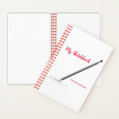 名前の個人用設定を使用したSketchbook ノートブック (内側)