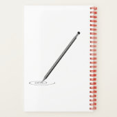 名前の個人用設定を使用したSketchbook ノートブック (裏面)