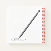 名前の個人用設定を使用したSketchbook ノートブック (裏面)