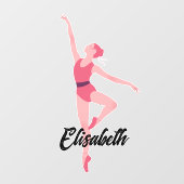 名前の個人設定を行うバレリーナ ウィンドウサイン (シート)