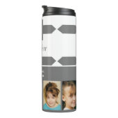 名前の写真の追加イニシャルグレー白 タンブラー (回転右)