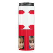 名前の写真の追加イニシャル赤白 タンブラー (裏面)