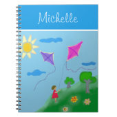 名前の凧を持つ女の子 ノートブック (正面)