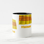 名前の南ベトナムの振る旗 ツートーンマグカップ (中央)