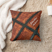 名前の古いレトロのバスケットボールパターン クッション (ブランケット)