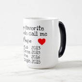 名前の名前入りな祖母かナナのマグ モーフィングマグカップ (正面右)