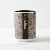 名前の地質学の石の質 マグカップ (中央)