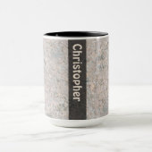 名前の地質学の石の質 マグカップ (中央)