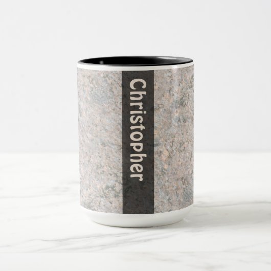 名前の地質学の石の質 マグカップ (中央)