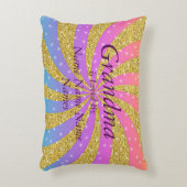 名前の変更おばあちゃんが愛されている – 金ゴールド星 アクセントクッション (正面(垂直))