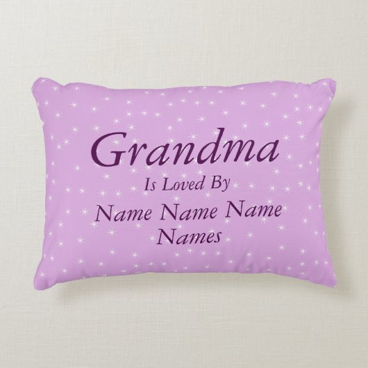 名前の変更おばあちゃんが愛されている – Stars Mauve アクセントクッション (正面)