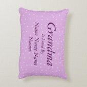 名前の変更おばあちゃんが愛されている – Stars Mauve アクセントクッション (裏面(縦))