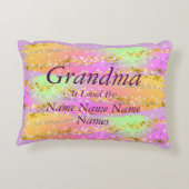名前の変更おばあちゃんが愛されている – Stars Mauve アクセントクッション (裏面)