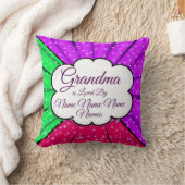 名前の変更おばあちゃんは緑の紫に愛されている クッション (ブランケット)