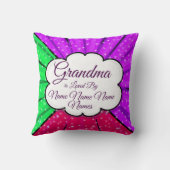 名前の変更おばあちゃんは緑の紫に愛されている クッション (裏面)