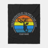 名前の変更すべての文字が簡単に気を散らすBMX フリースブランケット (正面)