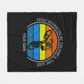 名前の変更すべての文字が簡単に気を散らすBMX フリースブランケット (正面(横))