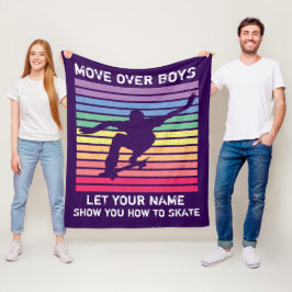 名前の変更すべての文字の上に移動する男の子を許可 フリースブランケット