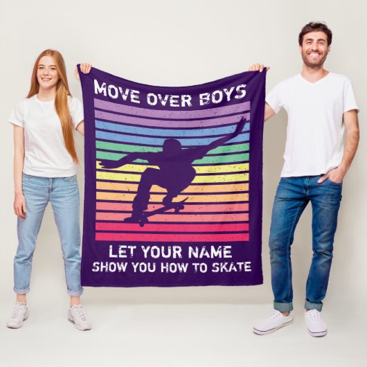 名前の変更すべての文字の上に移動する男の子を許可 フリースブランケット (インサイチュ)