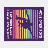 名前の変更すべての文字の上に移動する男の子を許可 フリースブランケット (正面(横))