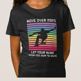 名前の変更すべての文字の上に移動する男の子を許可 Tシャツ